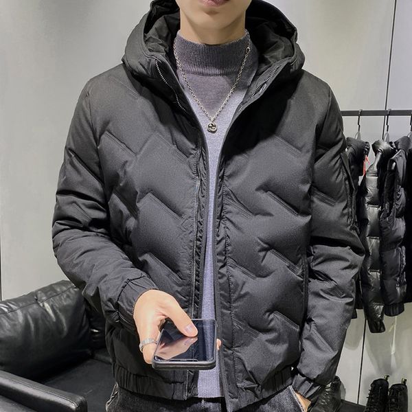 2021 winter new men's hooded short thickened white duck down casual warm et, Black
2021 winter new men's hooded short thickened white duck down casual warm et, Black