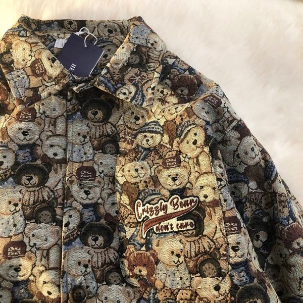 women's jackets retro vintage college style full print bear korean national tide design couple jacket loose casual jacket1, Black;brown
women's jackets retro vintage college style full print bear korean national tide design couple jacket loose casual jacket1, Black;brown