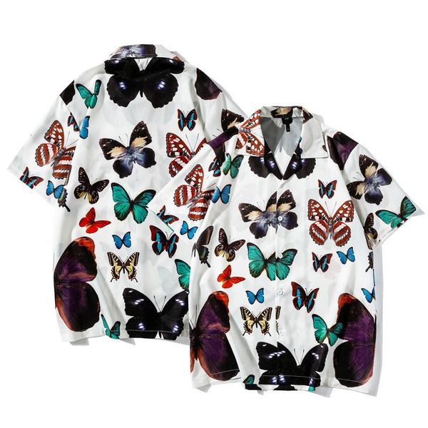 women's blouses & shirts 2021 y2k butterfly print shirt women summer hawaii harajuku short sleeve vintage female 90s loose casual blou, White
women's blouses & shirts 2021 y2k butterfly print shirt women summer hawaii harajuku short sleeve vintage female 90s loose casual blou, White