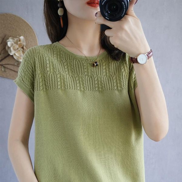 women's sweaters pure cotton short-sleeved t-shirt section loose hollow knitted sweater summer o-neck pullover 6 colors s-xxl jumper, White;black
women's sweaters pure cotton short-sleeved t-shirt section loose hollow knitted sweater summer o-neck pullover 6 colors s-xxl jumper, White;black
