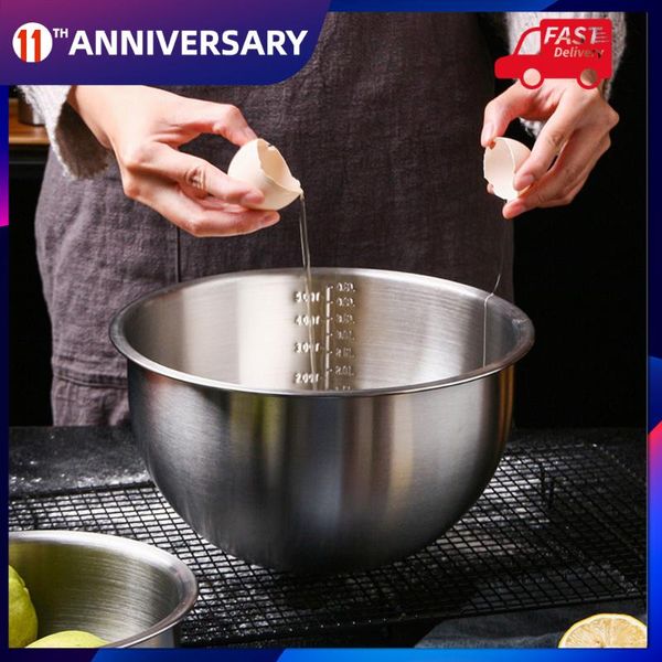 bowls 304 stainless steel mixing bowl with scale 4.5 quart deep egg 9 inches kitchen metal for baking salad
bowls 304 stainless steel mixing bowl with scale 4.5 quart deep egg 9 inches kitchen metal for baking salad