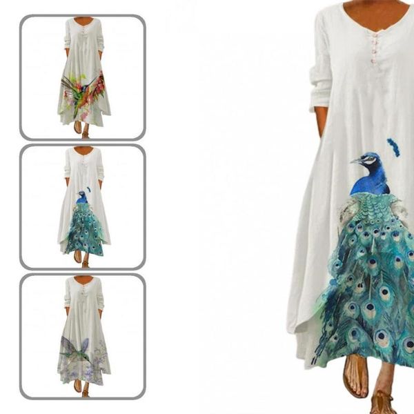 casual dresses all match fashionable floral print women dress buttons autumn for stage show, Black;gray
casual dresses all match fashionable floral print women dress buttons autumn for stage show, Black;gray