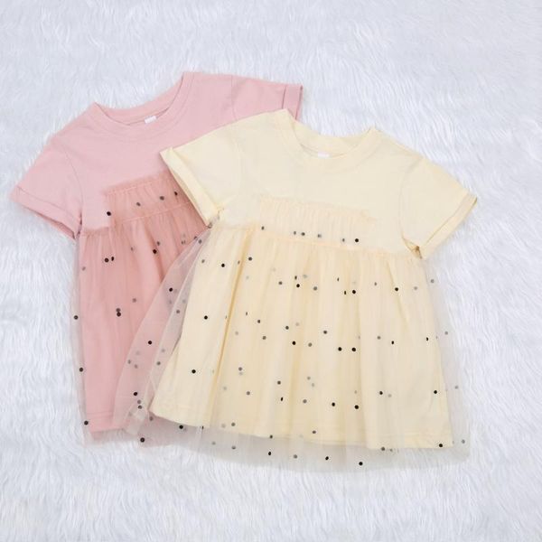 girl's dresses cute polka-dot short-sleeved dress with fashionable tulle stitching design, very and little girl, Red;yellow
girl's dresses cute polka-dot short-sleeved dress with fashionable tulle stitching design, very and little girl, Red;yellow