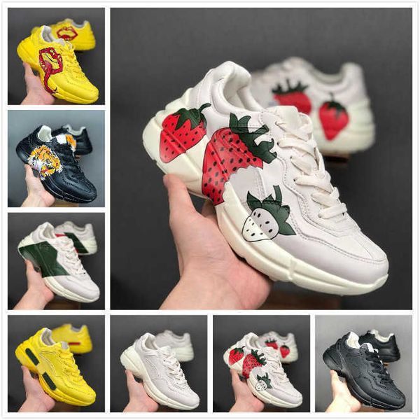 2021 rhyton leather sneaker mens designer shoes strawberry wave mouth tiger print luxury vintage trainer women designer shoes, Black
2021 rhyton leather sneaker mens designer shoes strawberry wave mouth tiger print luxury vintage trainer women designer shoes, Black