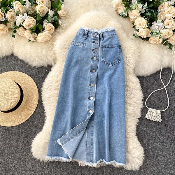 skirts casual retro medium long women all-match denim skirt single breasted jeans tn527, Black
skirts casual retro medium long women all-match denim skirt single breasted jeans tn527, Black