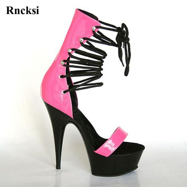 sandals rncksi pink women straps spring wedding party dress 15cm high heels platform night club pole dance, Black
sandals rncksi pink women straps spring wedding party dress 15cm high heels platform night club pole dance, Black
