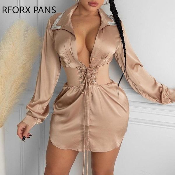 women studded button front long sleeve satin shirt dress party dress for women, Black;gray
women studded button front long sleeve satin shirt dress party dress for women, Black;gray