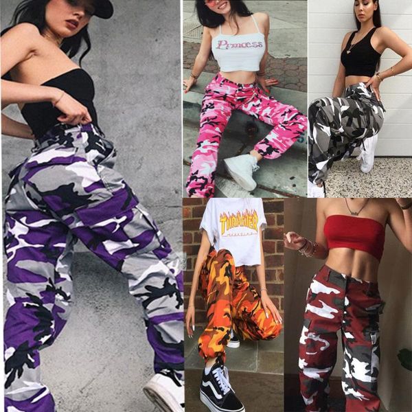 women's pants & capris women camo cargo high waist hip hop trousers military army combat camouflage long, Black;white
women's pants & capris women camo cargo high waist hip hop trousers military army combat camouflage long, Black;white