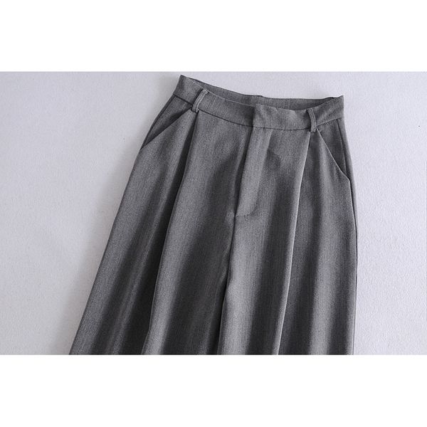 2021 new woman grey suit high waist wide leg pants female elegant full length trousers casual uzga, Black;white
2021 new woman grey suit high waist wide leg pants female elegant full length trousers casual uzga, Black;white