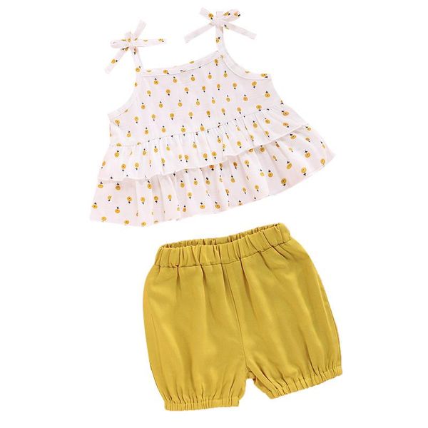 clothing sets baby girl stylish cool outfits strapped and yellow shorts set 0-24 moths ruffles vest toddler girls fashion flower, White
clothing sets baby girl stylish cool outfits strapped and yellow shorts set 0-24 moths ruffles vest toddler girls fashion flower, White