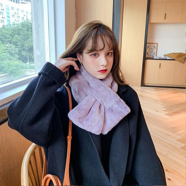 scarves velvet wool scarf female students winter han edition soft collar white joker younger sister to keep warm, Blue;gray
scarves velvet wool scarf female students winter han edition soft collar white joker younger sister to keep warm, Blue;gray