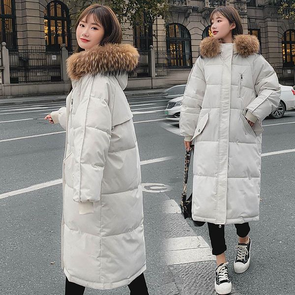 2022 women's leather long coat hooded down parka ladies new warm winter women loose big fur collar jacket coat, Black
2022 women's leather long coat hooded down parka ladies new warm winter women loose big fur collar jacket coat, Black