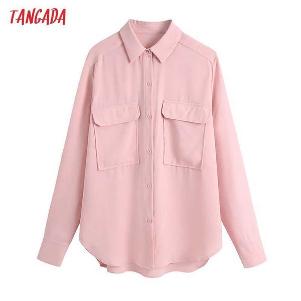 tangada women oversized pink shirt blouse long sleeve chic female lady shirt blusas femininas ce245 210609, White
tangada women oversized pink shirt blouse long sleeve chic female lady shirt blusas femininas ce245 210609, White