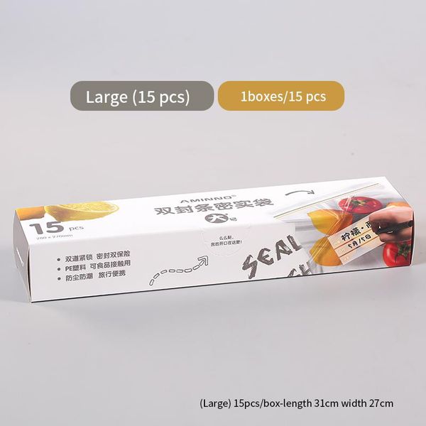 storage bags aminno double-sealed fresh-keeping bag leak-proof pe plastic fruit self-sealing kitchen 1 box / 15pcs
storage bags aminno double-sealed fresh-keeping bag leak-proof pe plastic fruit self-sealing kitchen 1 box / 15pcs