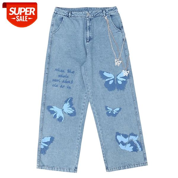 Hip Hop Butterfly Chain Print Jeans Straight Wide Leg Pants 2020 Harajuku Oversize Streetwear Loose Joggers Men Baggy Trousers #nX0G, Blue
Hip Hop Butterfly Chain Print Jeans Straight Wide Leg Pants 2020 Harajuku Oversize Streetwear Loose Joggers Men Baggy Trousers #nX0G, Blue