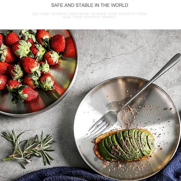 dishes & plates stainless steel double layer round dinner plate heat insulation dish anti-scald bowl korean seasoning j23 21 dropship
dishes & plates stainless steel double layer round dinner plate heat insulation dish anti-scald bowl korean seasoning j23 21 dropship