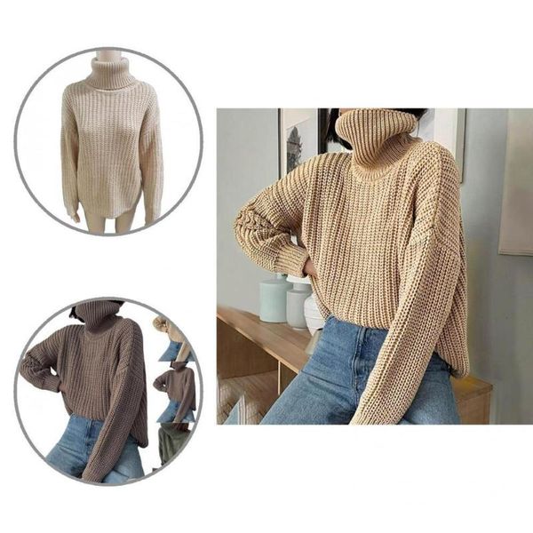 women's sweaters knitwear stylish plain weave turtleneck sweater autumn winter women for daily wear, White;black
women's sweaters knitwear stylish plain weave turtleneck sweater autumn winter women for daily wear, White;black