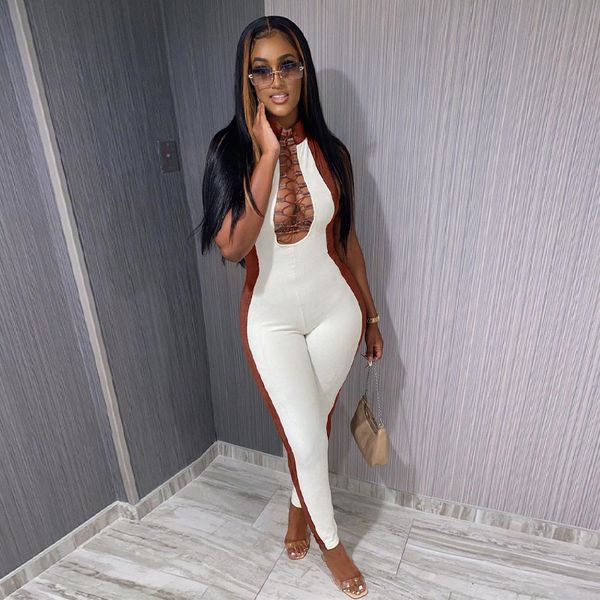 2021 new jumpsuit clubwear sleeveless patchwork color blocking cut out lace up bodycon overalls for women casual streetwear ln4g, Black;white
2021 new jumpsuit clubwear sleeveless patchwork color blocking cut out lace up bodycon overalls for women casual streetwear ln4g, Black;white