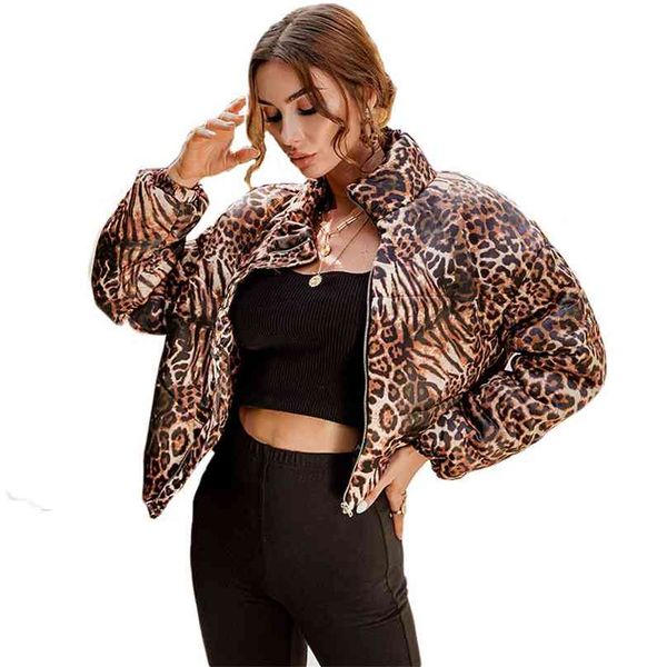 leopard print cotton coat women fashion winter outerwear high neck zipper warm loose short female lr1330 210531, Black
leopard print cotton coat women fashion winter outerwear high neck zipper warm loose short female lr1330 210531, Black