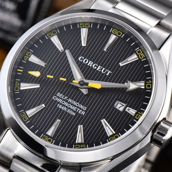 wristwatches 41mm mens watch black dial nh35 miyota8215 automatic date bracelet mechanical sapphire glass wristwatch luxury brand corgeu, Slivery;brown
wristwatches 41mm mens watch black dial nh35 miyota8215 automatic date bracelet mechanical sapphire glass wristwatch luxury brand corgeu, Slivery;brown