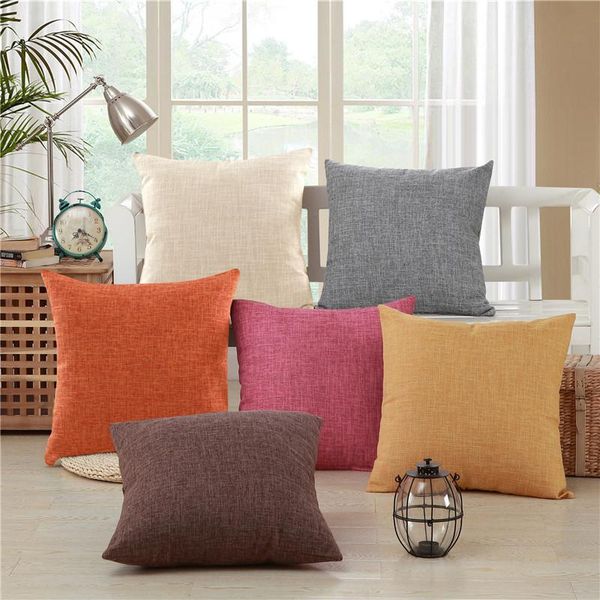 Cushion/Decorative Pillow Solid Color Linen Cushion Cover For Living Room Sofa Waist Case Home Decor Throw Pillowcase 40x40/45x45/50x30/40x6
Cushion/Decorative Pillow Solid Color Linen Cushion Cover For Living Room Sofa Waist Case Home Decor Throw Pillowcase 40x40/45x45/50x30/40x6