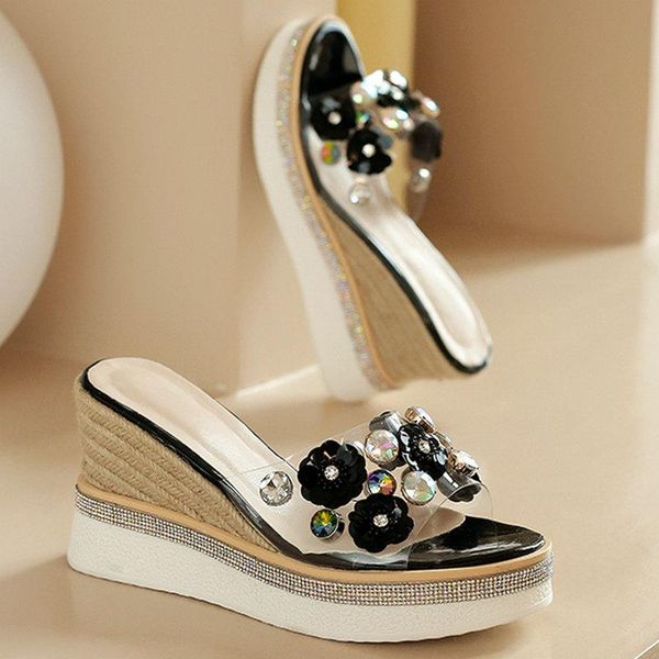 sandals slingbacks cow leather shoes wedged platforms high heels peep toe heel summer party transparent woman, Black
sandals slingbacks cow leather shoes wedged platforms high heels peep toe heel summer party transparent woman, Black
