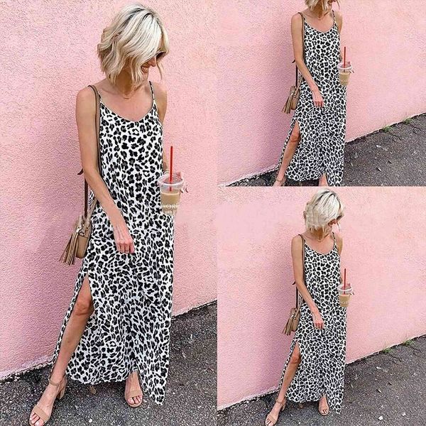 casual loose leopard print halter womens dress sleeveless plus size summer split daily, Black;gray
casual loose leopard print halter womens dress sleeveless plus size summer split daily, Black;gray