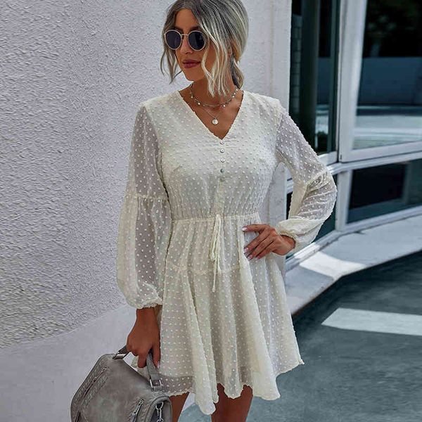 casual dresses women autumn v neck lantern sleeve dot a line mini button lace up chiffon ruffle lady boho beach dress uaso, Black;gray
casual dresses women autumn v neck lantern sleeve dot a line mini button lace up chiffon ruffle lady boho beach dress uaso, Black;gray