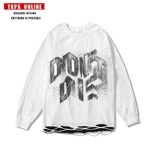 tkpa fake two pieces stitched hem hole long sleeve t-shirt men's gaojiechao brand thin sweater couple's bottom shirt, White;black
tkpa fake two pieces stitched hem hole long sleeve t-shirt men's gaojiechao brand thin sweater couple's bottom shirt, White;black