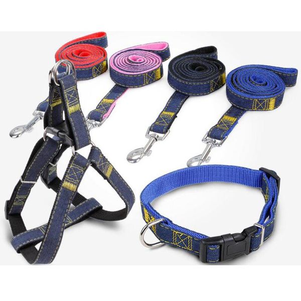 dog collars & leashes denim leads chest straps thick wearable traction rope collar leash set for pet puppy cat big medium small
dog collars & leashes denim leads chest straps thick wearable traction rope collar leash set for pet puppy cat big medium small