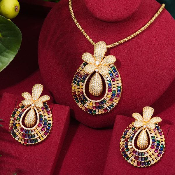 earrings & necklace luxury big fashion 2pc earring sets jewelry set for women wedding party full zircon dubai bridal 2021, Silver
earrings & necklace luxury big fashion 2pc earring sets jewelry set for women wedding party full zircon dubai bridal 2021, Silver