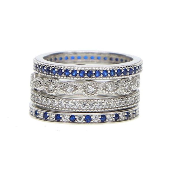 cluster rings elegant 925 pure silver women ring delicate thin set blue cz paved 4pc stackable drop, Golden;silver
cluster rings elegant 925 pure silver women ring delicate thin set blue cz paved 4pc stackable drop, Golden;silver