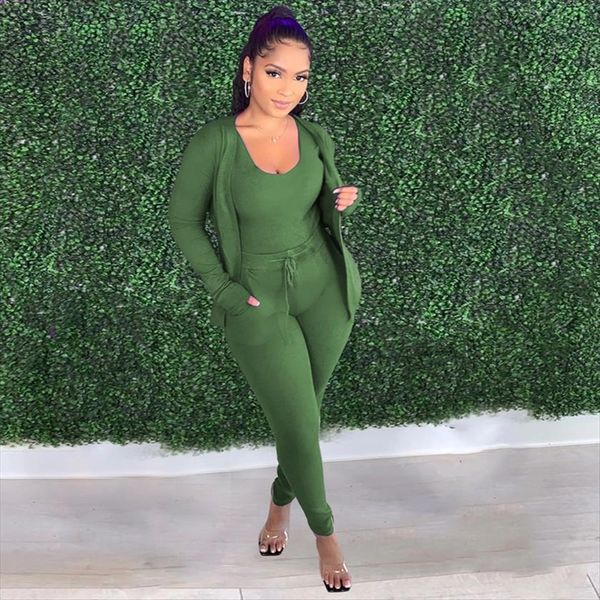 fall tracksuit three piece set womenpant long sleeve coat tank sweatpants outfits matching sets for women clothes, White 
fall tracksuit three piece set womenpant long sleeve coat tank sweatpants outfits matching sets for women clothes, White