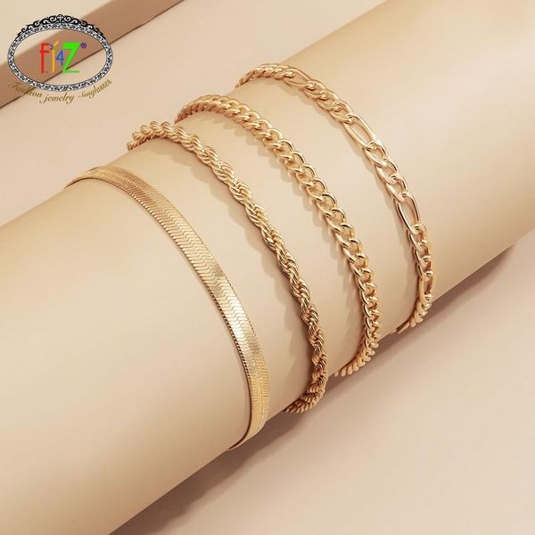 link, chain f.j4z 2021 trend bacelets for women vintage simplicity 4 layers chains set bracelets lady summer bangle party jewelry gifts, Black
link, chain f.j4z 2021 trend bacelets for women vintage simplicity 4 layers chains set bracelets lady summer bangle party jewelry gifts, Black