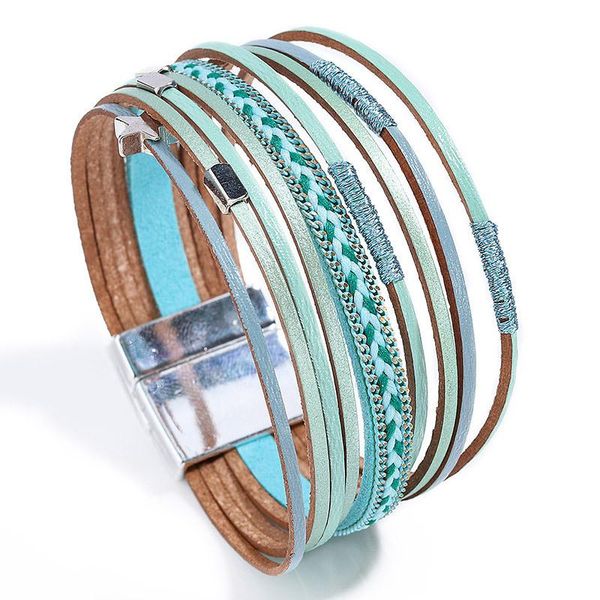 charm bracelets european and american original fashion alloy hand woven rope pu leather star moon magnet buckle jewelry women's bracele, Golden;silver
charm bracelets european and american original fashion alloy hand woven rope pu leather star moon magnet buckle jewelry women's bracele, Golden;silver