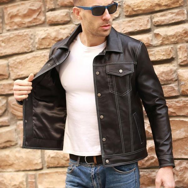 men's leather & faux men casual genuine coat luxury real jacket slim lapel black pocket sheep aviation clothes
men's leather & faux men casual genuine coat luxury real jacket slim lapel black pocket sheep aviation clothes
