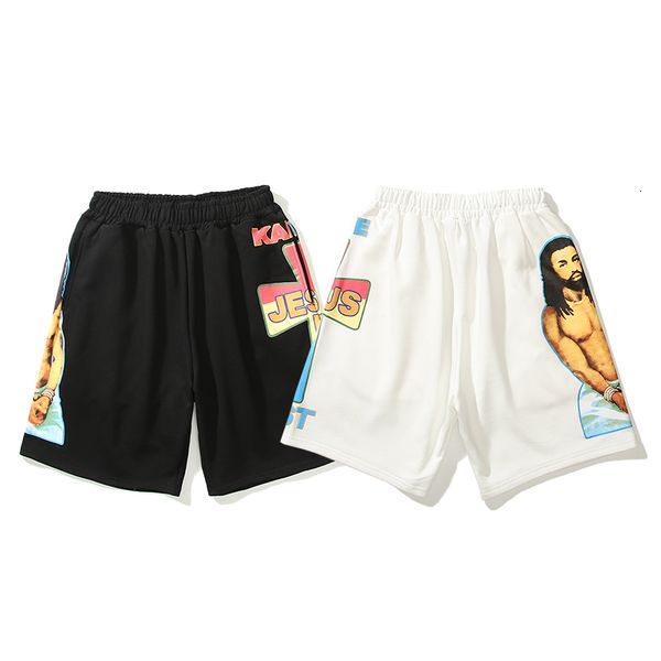 2021 new harajuku jesus is king cross kanye west casual shorts men and women elastic waist oversize terry cotton knee length pants nhw1, White;black
2021 new harajuku jesus is king cross kanye west casual shorts men and women elastic waist oversize terry cotton knee length pants nhw1, White;black