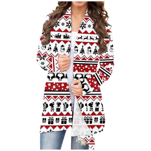women's jackets womens christmas long coat stripe printing thin for woman fall summer long-sleeved cardigan jacket veste femme, Black;brown
women's jackets womens christmas long coat stripe printing thin for woman fall summer long-sleeved cardigan jacket veste femme, Black;brown