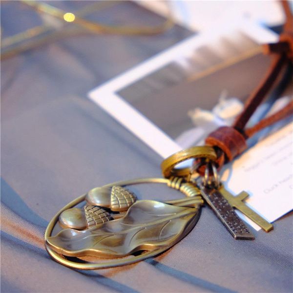 pendant necklaces niuyitid fashion diy leaf necklace bronze color brown 100% genuine leather adjustable rope chain collares drop, Silver
pendant necklaces niuyitid fashion diy leaf necklace bronze color brown 100% genuine leather adjustable rope chain collares drop, Silver