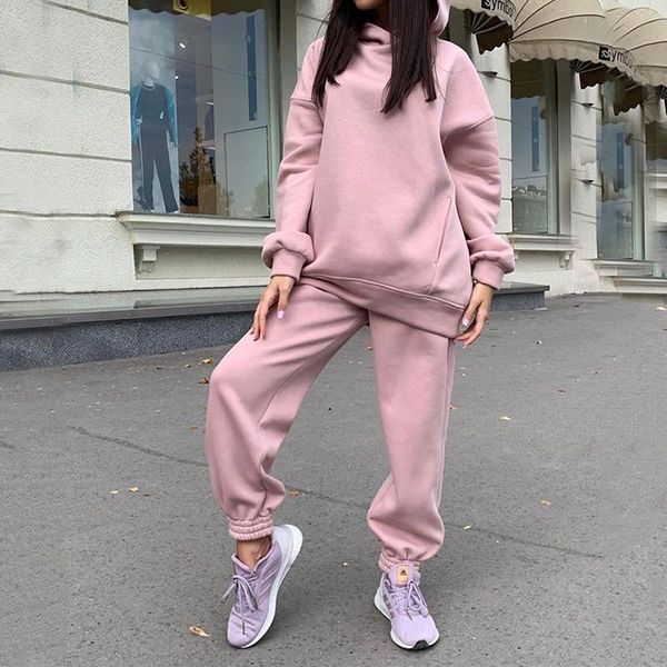 women's two piece pants 2 woman fleece tracksuit oversized trouser women hooded long sleeve hoodie sports suit female pantsuits, White
women's two piece pants 2 woman fleece tracksuit oversized trouser women hooded long sleeve hoodie sports suit female pantsuits, White