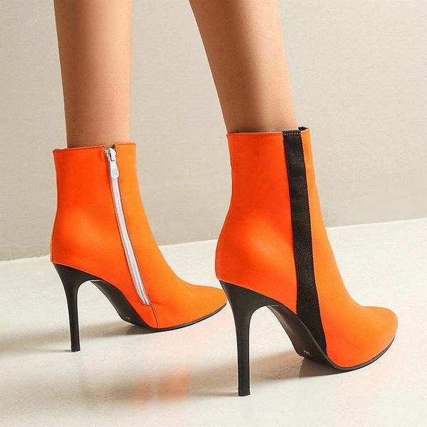 boots 2021 winter autumn orange navy blue women's stilettos booties super thin high heelse woman's ankle plus size 35-48, Black
boots 2021 winter autumn orange navy blue women's stilettos booties super thin high heelse woman's ankle plus size 35-48, Black