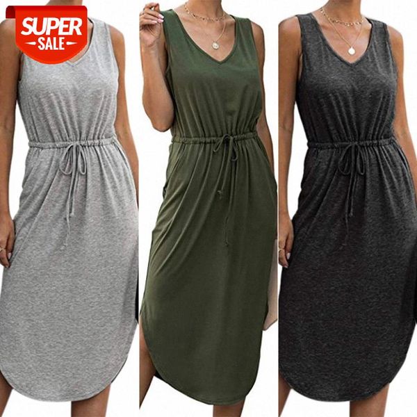 v neck sleeveless knee length asymetrical dress summer women drawstring high waist loose solid sundress ladies vestidos #as9r, White;black
v neck sleeveless knee length asymetrical dress summer women drawstring high waist loose solid sundress ladies vestidos #as9r, White;black