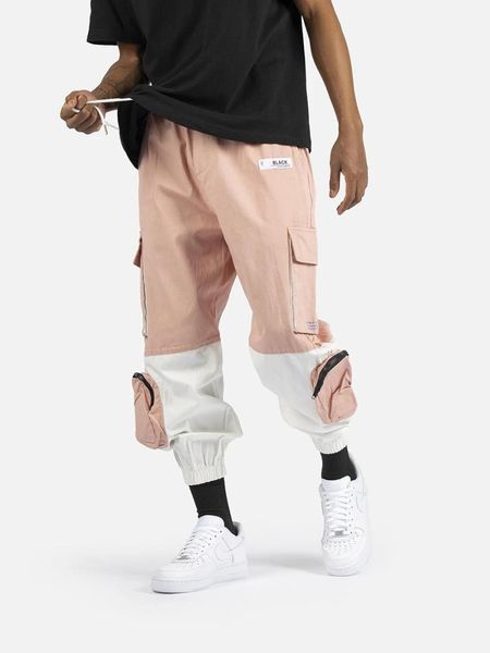 men's pants spring and autumn stitching elements cargo loose leisure large size multi-pocket fashion, Black
men's pants spring and autumn stitching elements cargo loose leisure large size multi-pocket fashion, Black