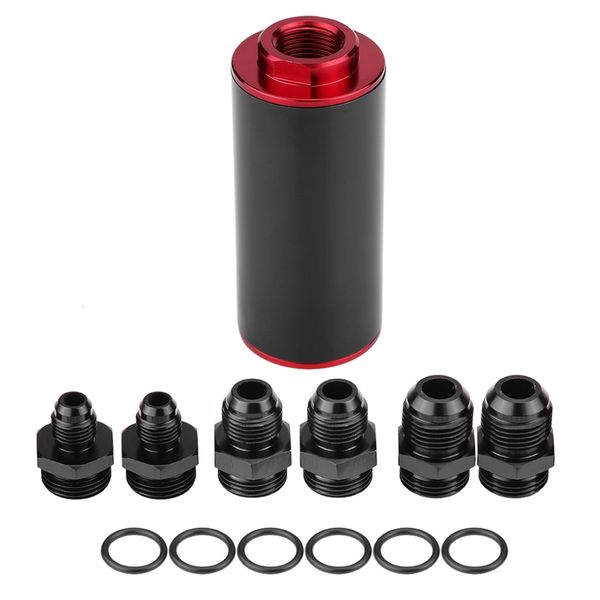 universal 100 micron aluminum high flow fuel inline petrol filter includes an6 an8 an10 fittings adapt to any size hose
universal 100 micron aluminum high flow fuel inline petrol filter includes an6 an8 an10 fittings adapt to any size hose