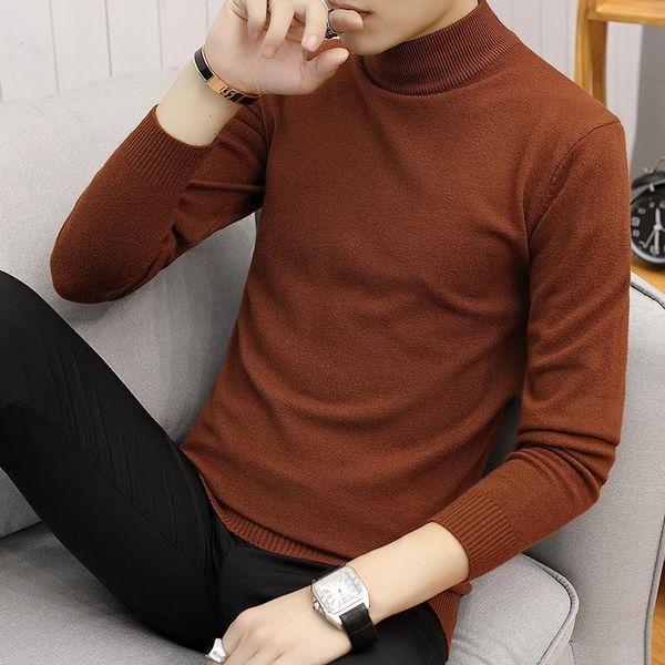 men's sweaters 2021 autumn winter brand half turtleneck black knitted pullovers men solid color casual male sweater knitwear, White;black
men's sweaters 2021 autumn winter brand half turtleneck black knitted pullovers men solid color casual male sweater knitwear, White;black