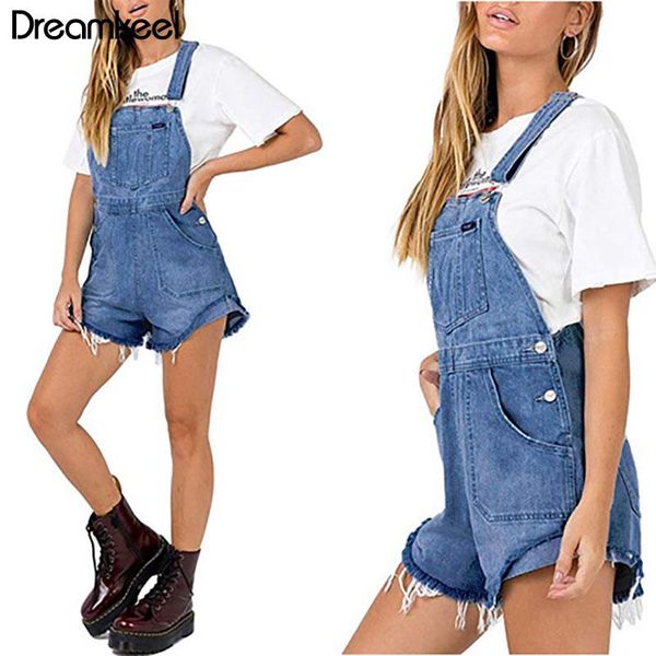 women's jumpsuits & rompers jumpsuit denim bib loose fringe shorts 2021 playsuits high waist sling siamese for women y, Black;white
women's jumpsuits & rompers jumpsuit denim bib loose fringe shorts 2021 playsuits high waist sling siamese for women y, Black;white