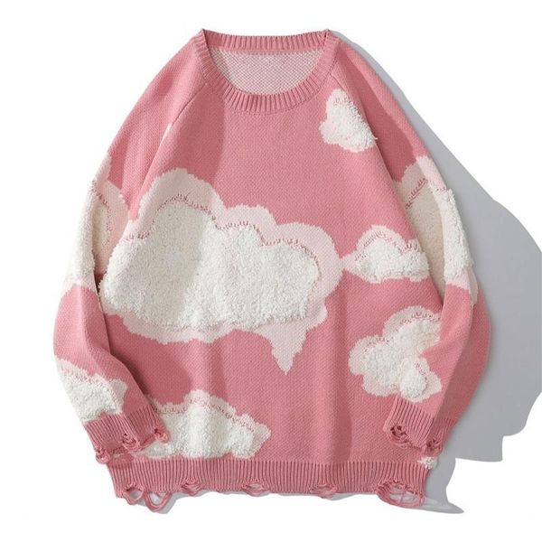 men's sweaters cloud knitted hop knitwear ripped holes sweater hip women streetwear casual harajuku kawaii loose pullover jumpers homb, White;black
men's sweaters cloud knitted hop knitwear ripped holes sweater hip women streetwear casual harajuku kawaii loose pullover jumpers homb, White;black