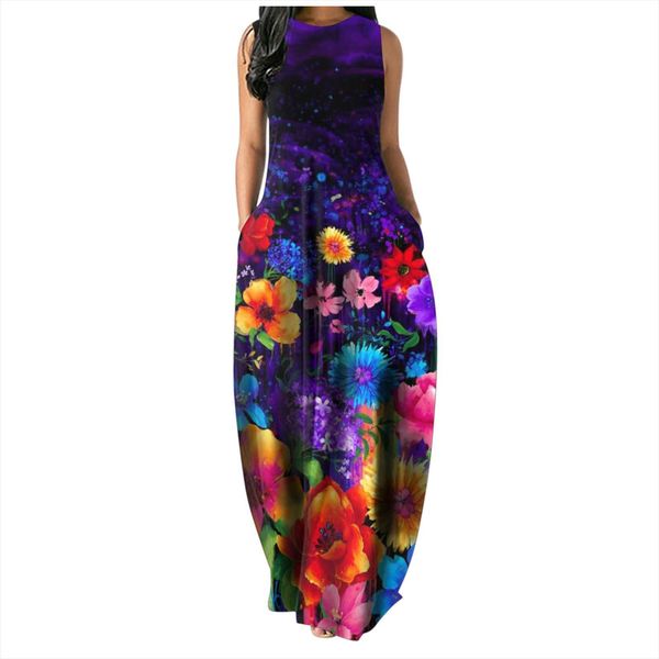 40 floral printed maxi summer women dress o neck sleeveless pullover long dresses plus size for vestido de mujer, Black;gray
40 floral printed maxi summer women dress o neck sleeveless pullover long dresses plus size for vestido de mujer, Black;gray