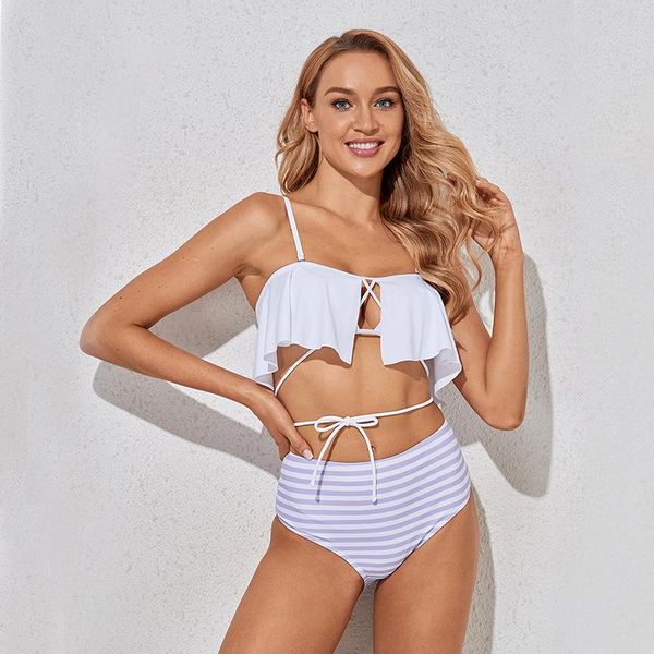 one-piece suits 2021 white striped bikini set women swimwear falbala biquini swimsuit female bathing suit push up beachwear sw42
one-piece suits 2021 white striped bikini set women swimwear falbala biquini swimsuit female bathing suit push up beachwear sw42