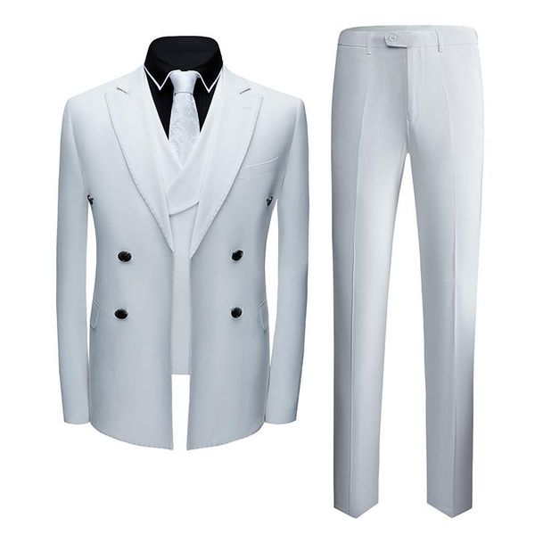 men's suits & blazers white wedding bridegroom men prom dinner blazer groom terno masculino tuxedo costume homme slim 3 pcs jacket+pant, White;black
men's suits & blazers white wedding bridegroom men prom dinner blazer groom terno masculino tuxedo costume homme slim 3 pcs jacket+pant, White;black